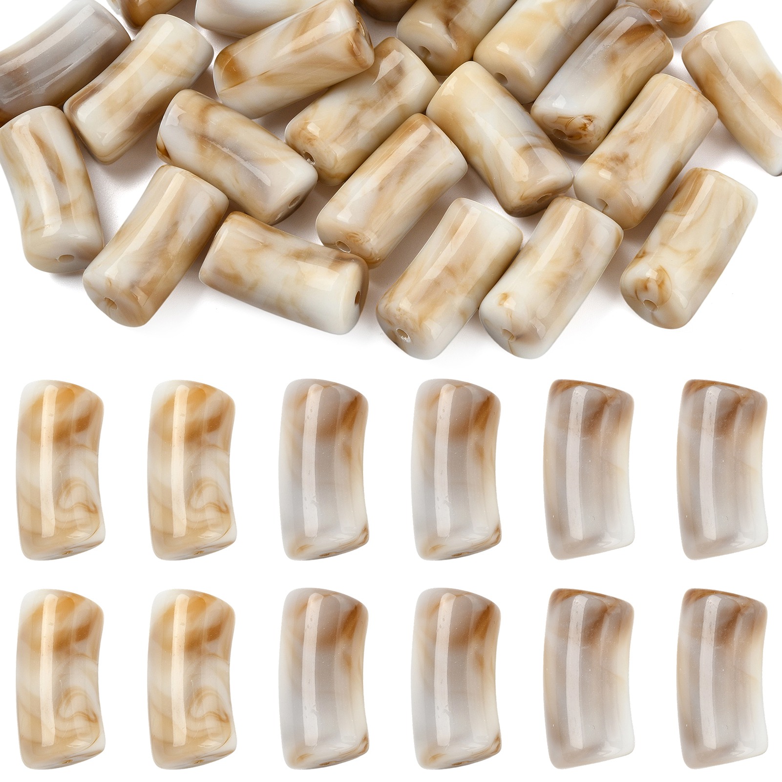 Jewelry Making Gemstones - 30 stuks acryl imitatie edelsteen gebogen