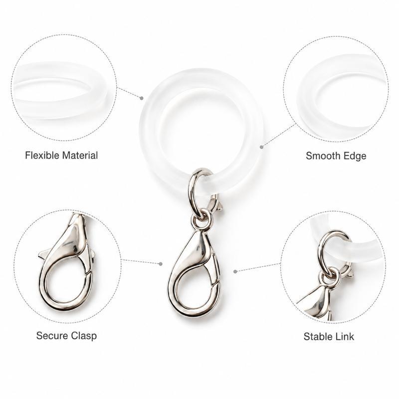 5/10 stuks siliconen paraplugr - Lobster Clasp Silver recensie en prijs